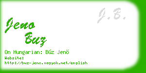 jeno buz business card